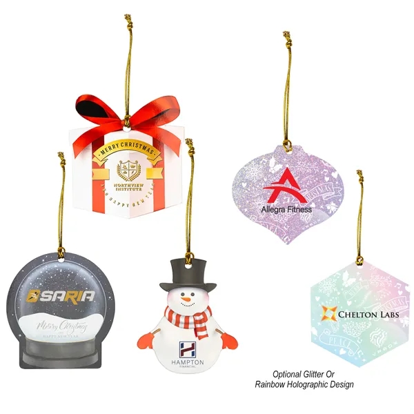 Custom shaped acrylic ornaments with string for hanging.... from ASI 61125 Hit Promotional Products / Hit®