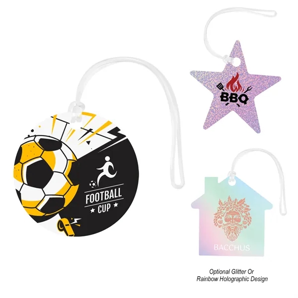 4" custom shaped acrylic bag tag with full color graphics.... from ASI 61125 Hit Promotional Products / Hit®