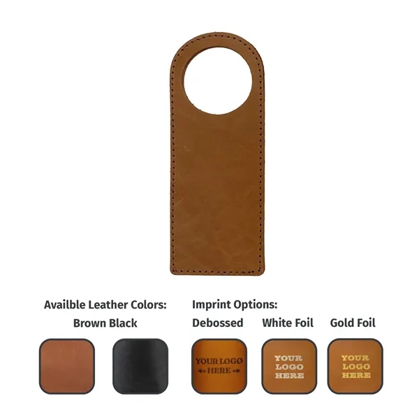 Custom Full Grain Leather Door Hanger - Do Not Disturb Sign... from ASI 75126 Oowee Products