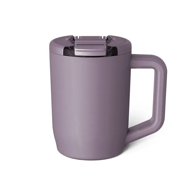 15 oz, insulated travel mug made of stainless steel with spill-resistant... from ASI 61125 Hit Promotional Products / Hit®