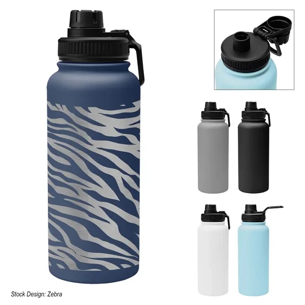 32 oz. recycled stainless steel bottle with screw-on, spill-resistant flip top... from ASI 61125 Hit Promotional Products / Hit®