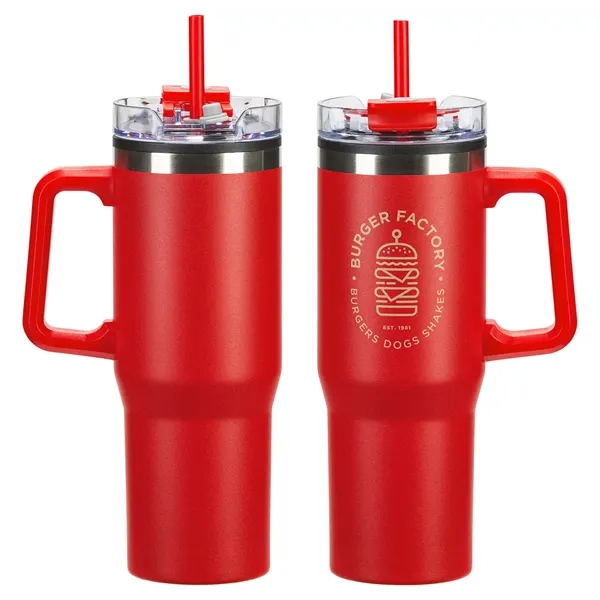 30 oz Stainless Steel/Polyproylene Mug with Color-Matching Handle... from ASI 36730 Ariel Premium Supply Inc