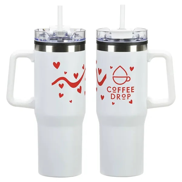 30 oz Stainless Steel/Polyproylene Mug with Color-Matching Handle... from ASI 36730 Ariel Premium Supply Inc