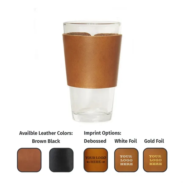 Full Grain Leather Multi Use Drink Sleeve - Drive Thru Coffee... from ASI 75126 Oowee Products