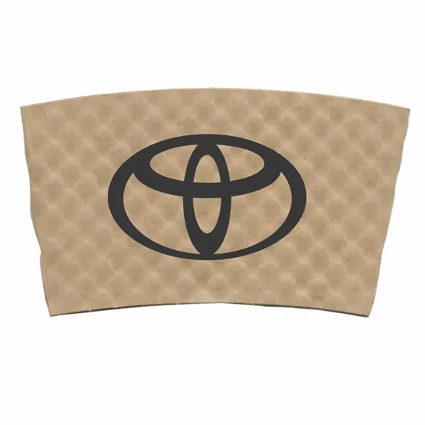 4.45" x 2.49" beverage sleeve made of Kraft paper.... from ASI 91880 Tranter Graphics Inc