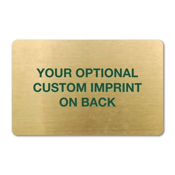 .020" brass 3.375" x 2.125" card with a four color process... from ASI 53430 Executive Line / Executive Line®