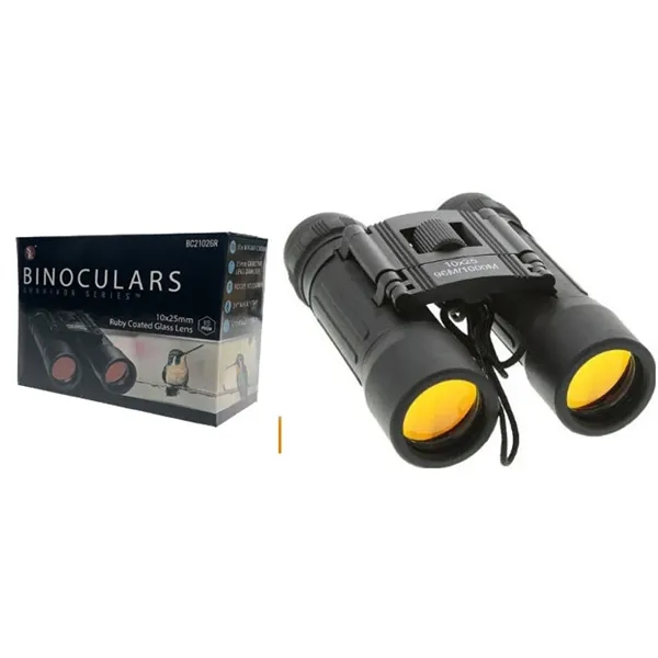 10x Black Binoculars with Ruby Coated Lenses in carrying case... from ASI 36988 Artek USA Inc