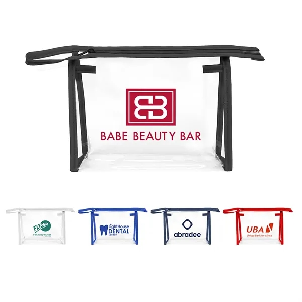 Clear Cosmetic Zippered Bag... from ASI 31517 Admart Products / Admart Line