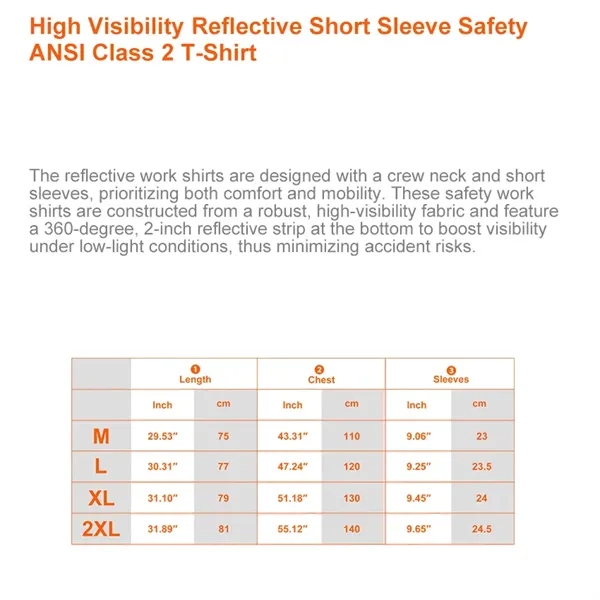 ANSI Class 2 hi-viz safety short sleeve shirt with front pocket... from ASI 68190 Lungsal / Lungsal