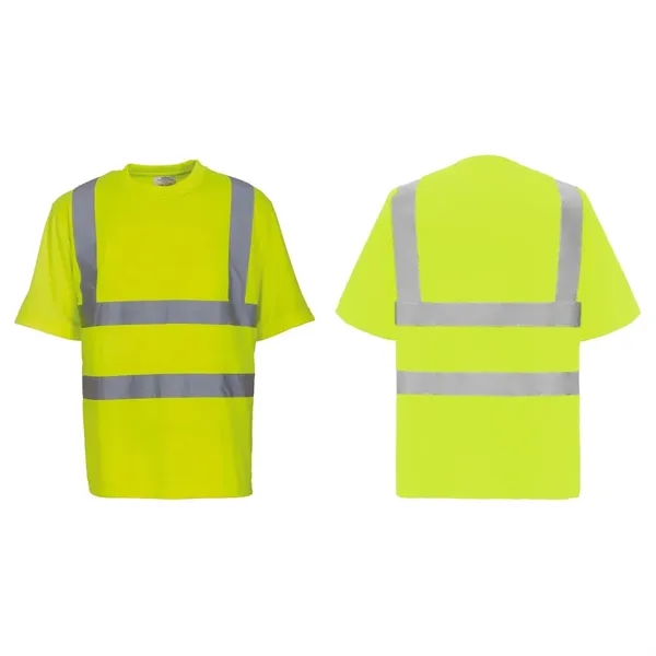 ANSI Class 2 hi-viz safety short sleeve shirt made with recycled... from ASI 68190 Lungsal / Lungsal