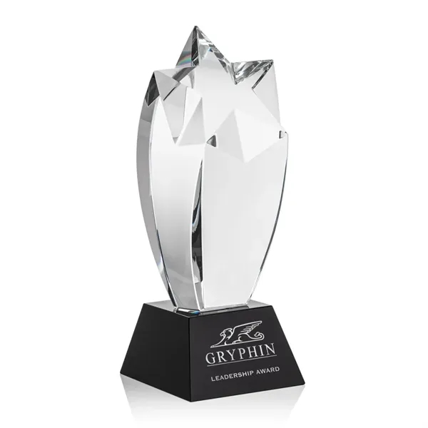 Curved optical crystal shooting star award on a thick base.... from ASI 84592 St Regis Group / St Regis