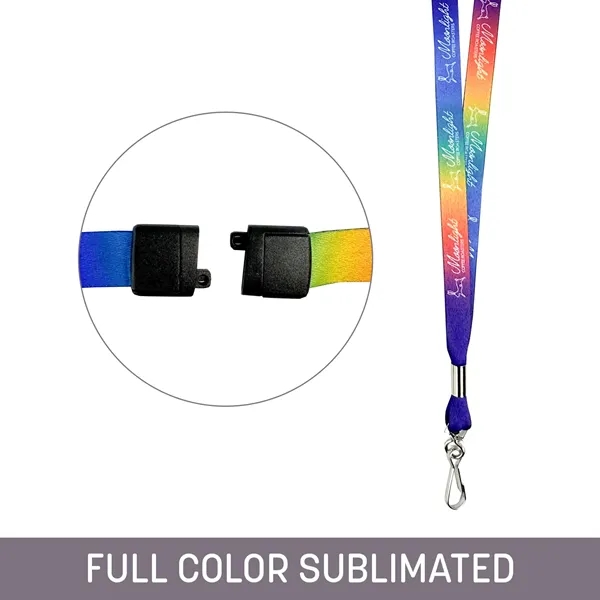 This 22-1/2" full-color sublimated lanyard, made in the USA, features durable... from ASI 92980 WOV-IN® / Universal Strap/Wov-In Line