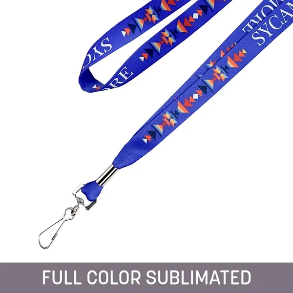 This 22-1/2" full-color sublimated lanyard, made in the USA, features durable... from ASI 92980 WOV-IN® / Universal Strap/Wov-In Line