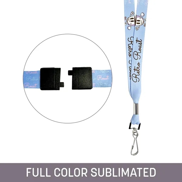 This 22-1/2" full-color sublimated lanyard, made in the USA, features durable... from ASI 92980 WOV-IN® / Universal Strap/Wov-In Line