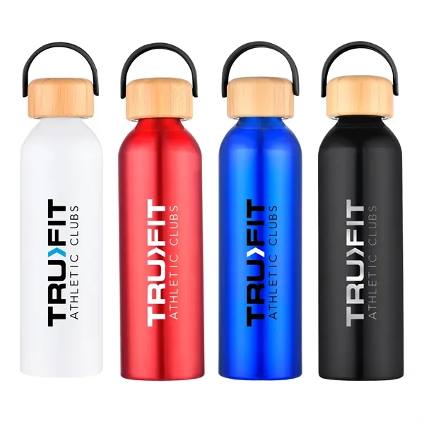 24 oz Recycled Aluminum Bottle with Bamboo Lid... from ASI 90859 Tempo Industries Inc / Tempo Tempoline