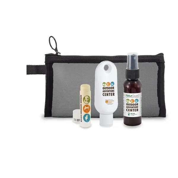 1.9oz sunscreen lotion, 2oz insect repellent spray, and lip balm. All... from ASI 73497 Natural Trends