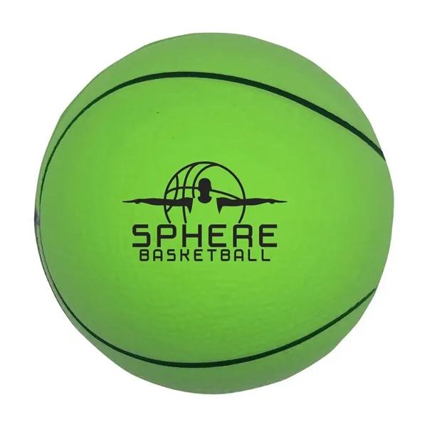 2.5" basketball shaped stress reliever.... from ASI 63549 Jornik Manufacturing Corp / Jornik