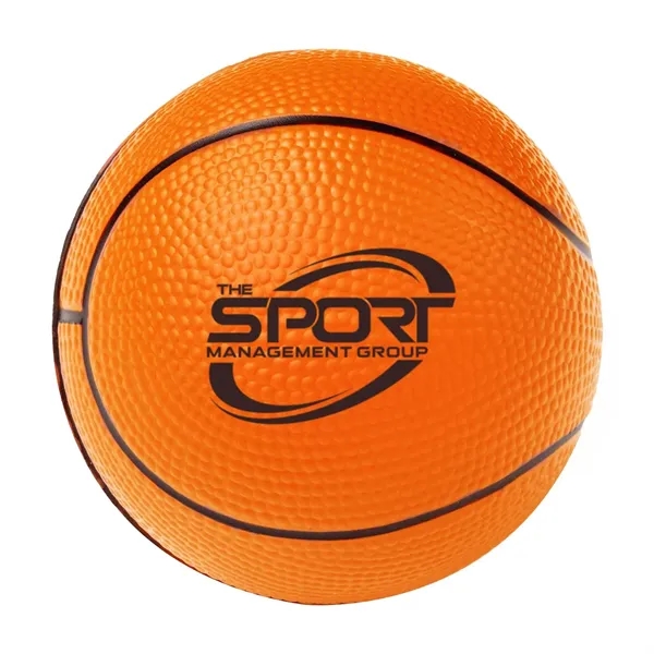 2.5" basketball shaped stress reliever.... from ASI 63549 Jornik Manufacturing Corp / Jornik