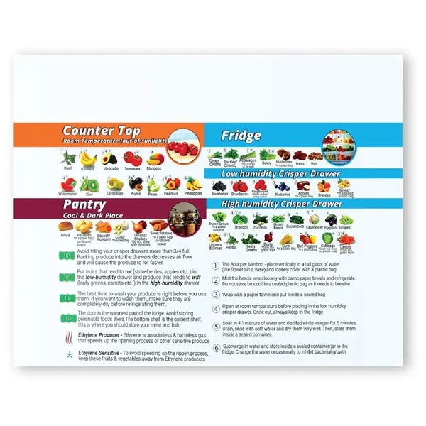 Multicolored 7.5" X 6" fruit and vegetables magnet.... from ASI 57956 Graphco line