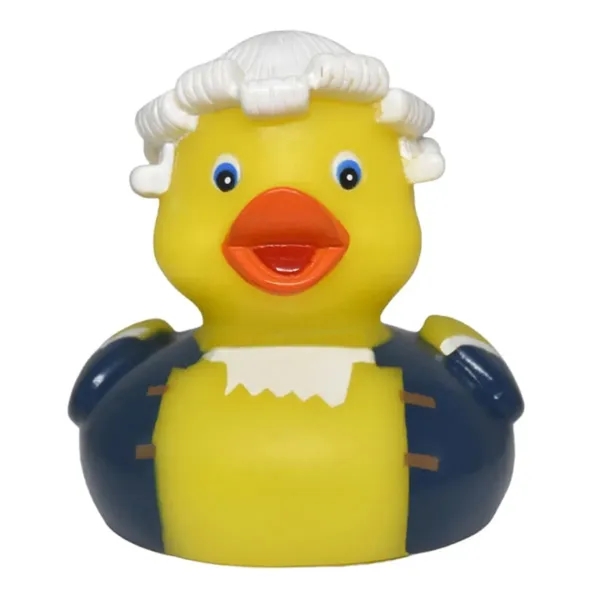 Rubber Colonial Duck Squeaking Toy, balanced for floating. Color Yellow w/... from ASI 31977 Adline Industries Inc