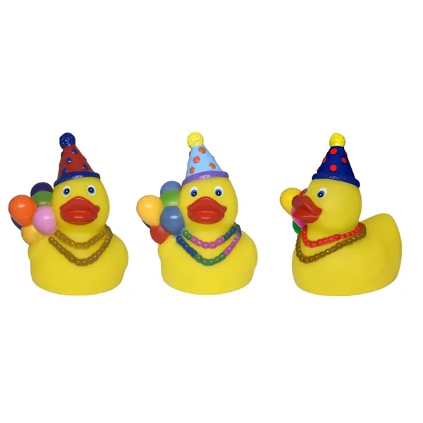 Rubber "Here for the Party" duck.... from ASI 31977 Adline Industries Inc