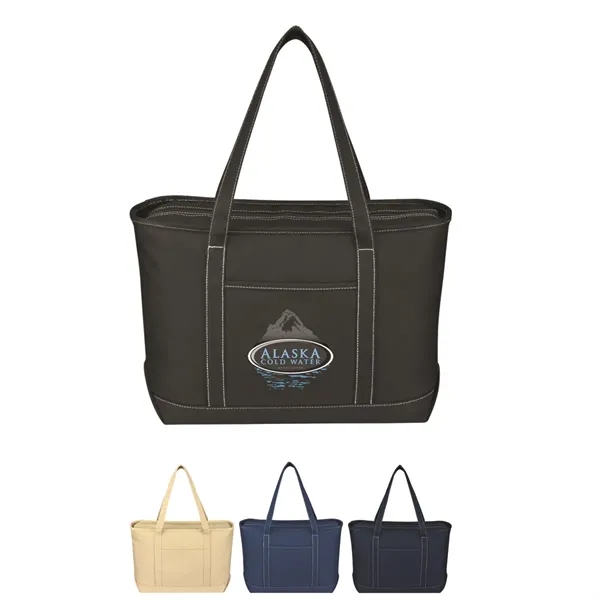 Large Cotton Canvas Yacht Tote.  24 oz. Canvas.  Outside... from ASI 61125 Hit Promotional Products / Hit®
