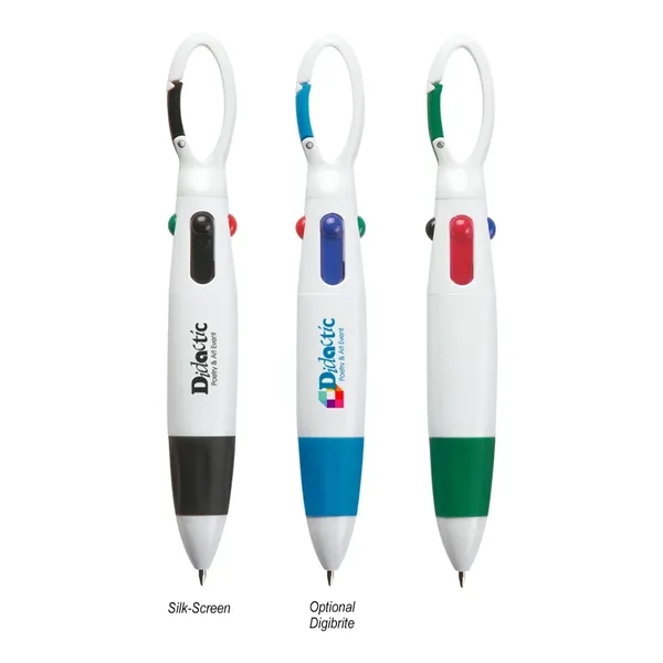 Quatro carabiner pen has 4 ink colors.... from ASI 61125 Hit Promotional Products / Hit®