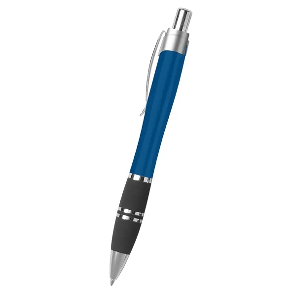 Pen with rubber grip with silver trim.... from ASI 61125 Hit Promotional Products / Hit®