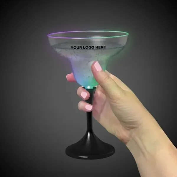 10 oz. frosted plastic margarita glass with black plastic stem and... from ASI 42016 Brighter Promotions Inc / Chemical Light™