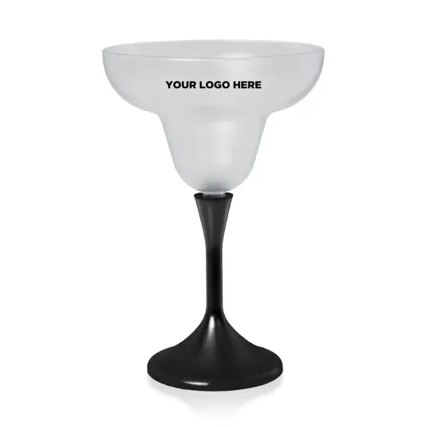 10 oz. frosted plastic margarita glass with black plastic stem and... from ASI 42016 Brighter Promotions Inc / Chemical Light™