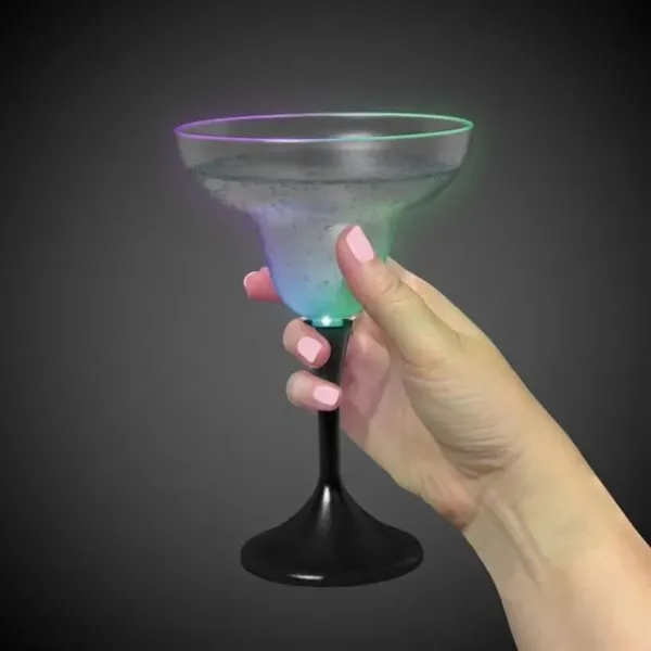 10 oz. frosted plastic margarita glass with black plastic stem and... from ASI 42016 Brighter Promotions Inc / Chemical Light™