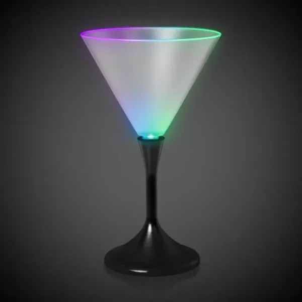 Light - up 7 oz. Martini glass, frosted top with a... from ASI 42016 Brighter Promotions Inc