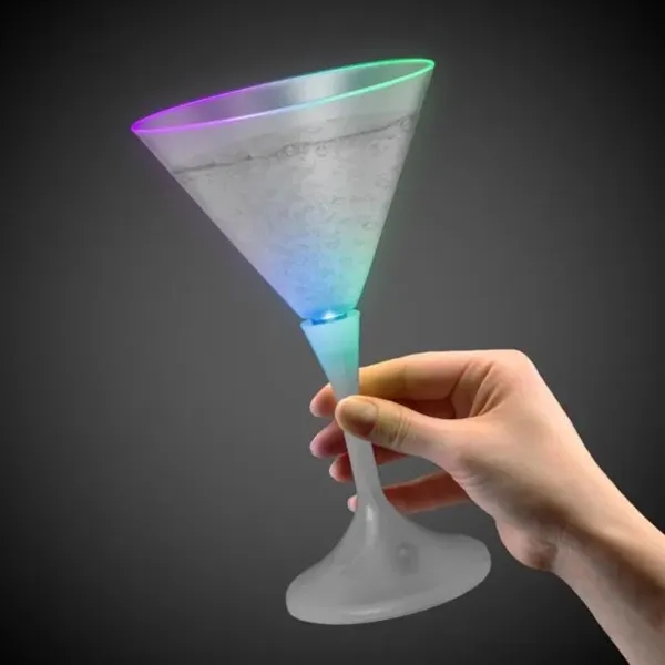 7.25 oz. frosted plastic martini glass with black plastic stem and... from ASI 42016 Brighter Promotions Inc / Chemical Light™