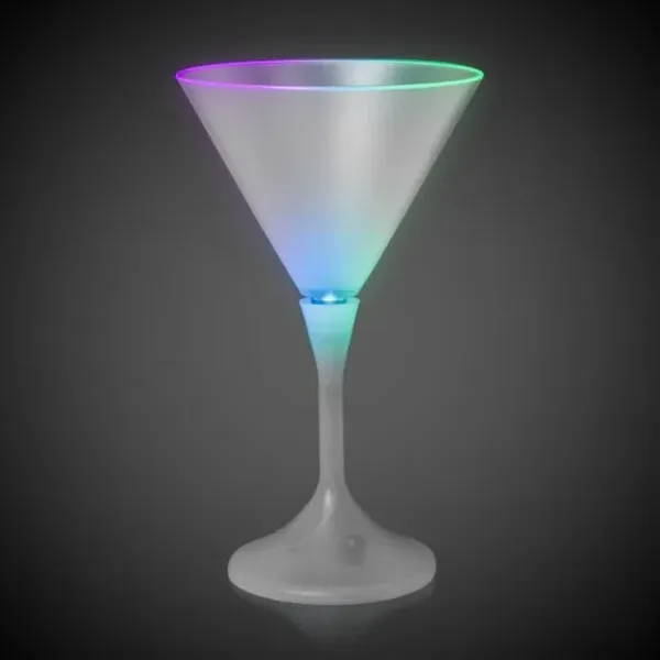 7.25 oz. frosted plastic martini glass with black plastic stem and... from ASI 42016 Brighter Promotions Inc / Chemical Light™