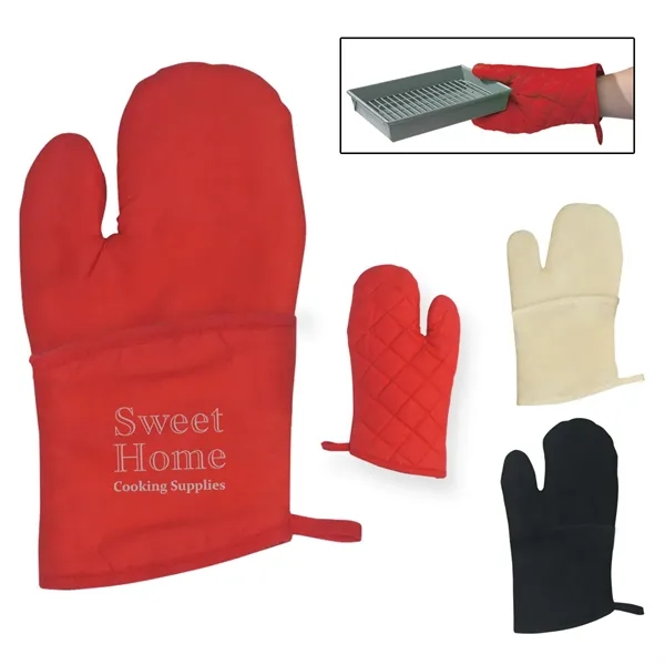 Quilted canvas oven mitt with large imprint area.... from ASI 61125 Hit Promotional Products / Hit®