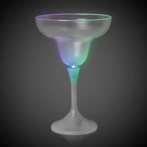 10 oz. frosted plastic margarita glass with white plastic stem and... from ASI 42016 Brighter Promotions Inc / Chemical Light™