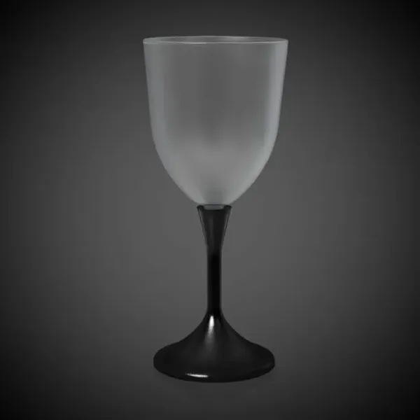 10 oz. frosted plastic wine glass with black plastic stem and... from ASI 42016 Brighter Promotions Inc / Chemical Light™