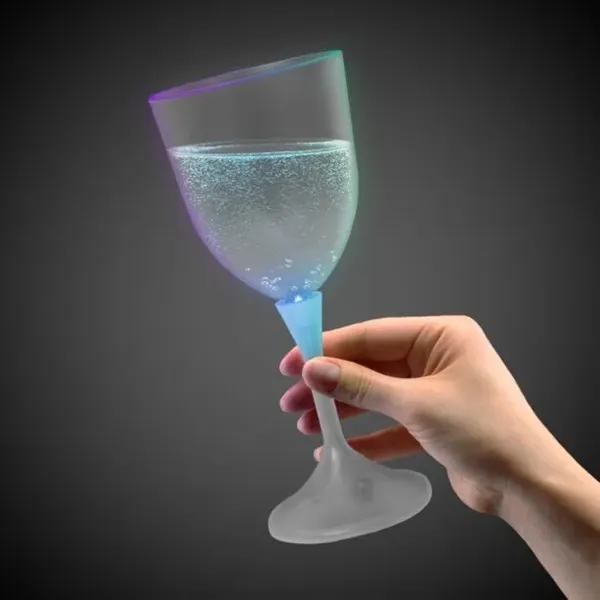 10 oz. frosted plastic wine glass with white plastic stem and... from ASI 42016 Brighter Promotions Inc / Chemical Light™