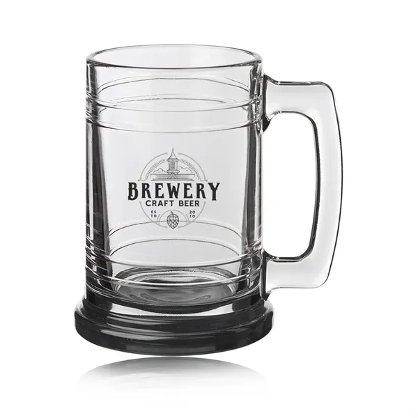15 oz. clear glass beer mug with thick handle and protruding... from ASI 39552 BEL Promo