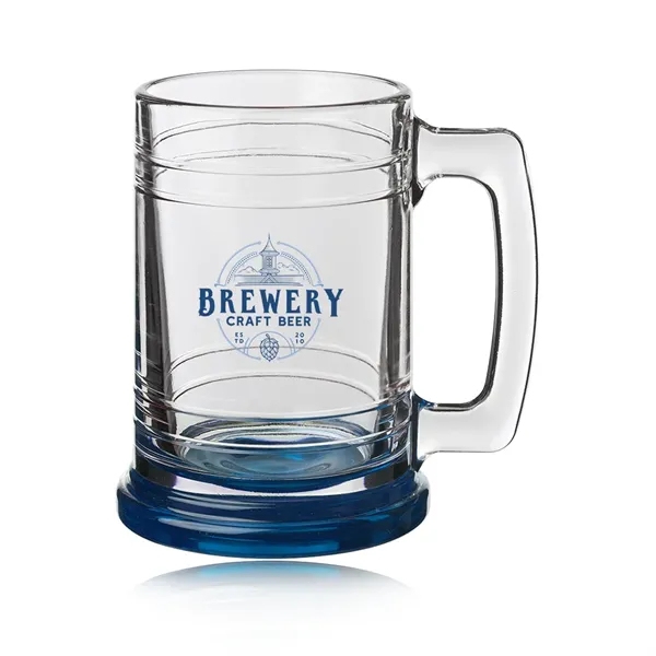 15 oz. clear glass beer mug with thick handle and protruding... from ASI 39552 BEL Promo