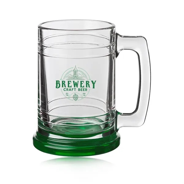 15 oz. clear glass beer mug with thick handle and protruding... from ASI 39552 BEL Promo