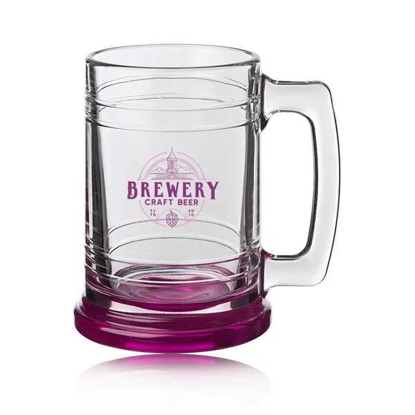 15 oz. clear glass beer mug with thick handle and protruding... from ASI 39552 BEL Promo