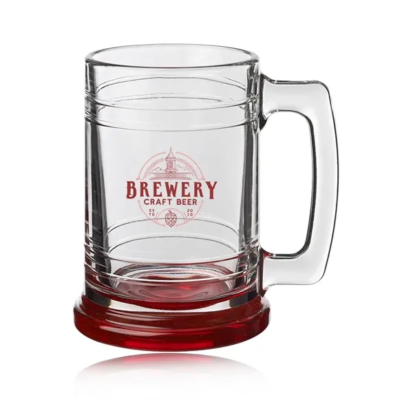 15 oz. clear glass beer mug with thick handle and protruding... from ASI 39552 BEL Promo