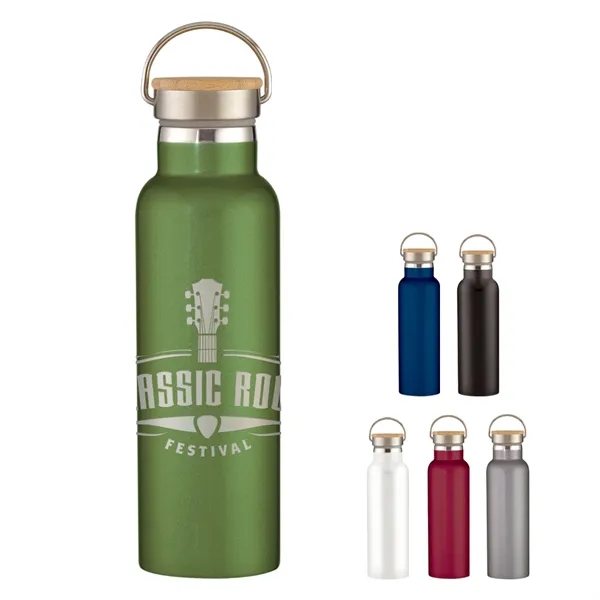 21 ounce double wall insulated stainless steel bottle with wide mouth... from ASI 61125 Hit Promotional Products / Hit®