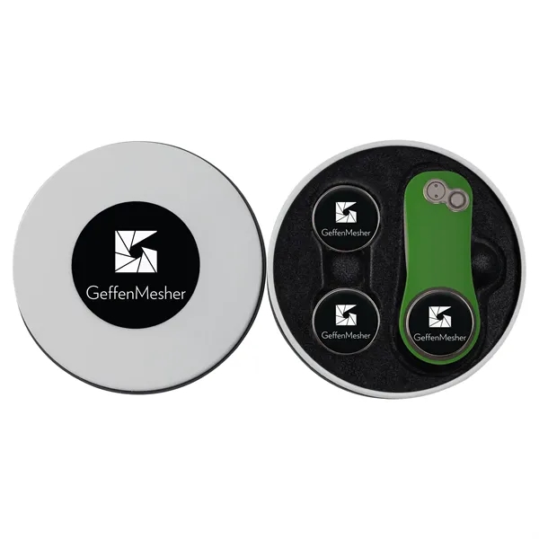 Golf gift set with divot fixer and two ball markers in... from ASI 52263 EMT
