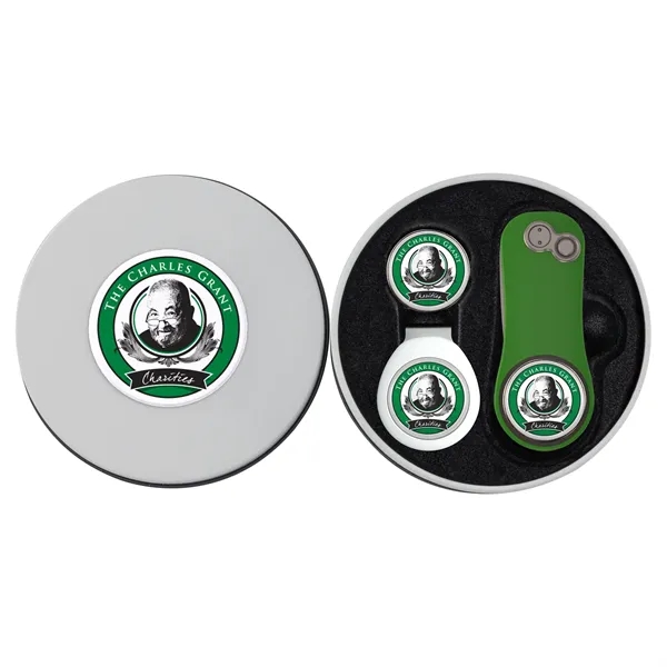Golf gift set with divot tool, hat clip, ball marker and... from ASI 52263 EMT
