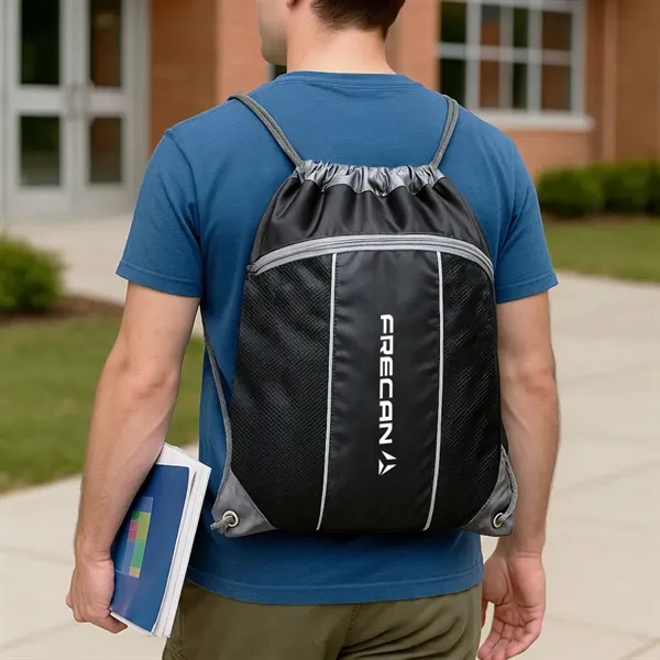 2 tone mesh and nylon drawstring tote.... from ASI 84592 St Regis Group