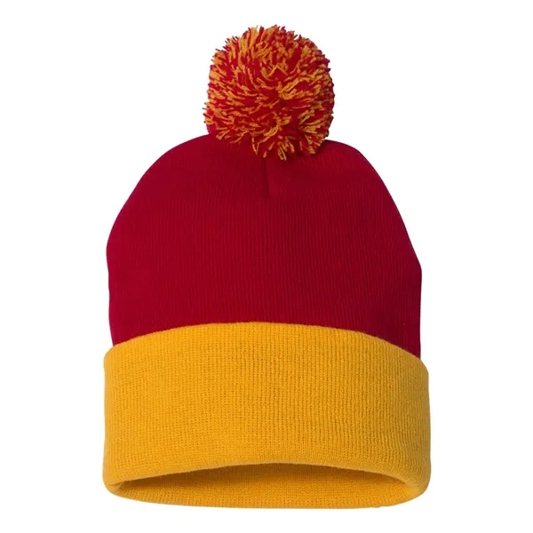Sublimated Patch on Beanie Caps, Stocking Hats, Toboggan Hats, Pom Beanie,... from ASI 38195 Overnightline
