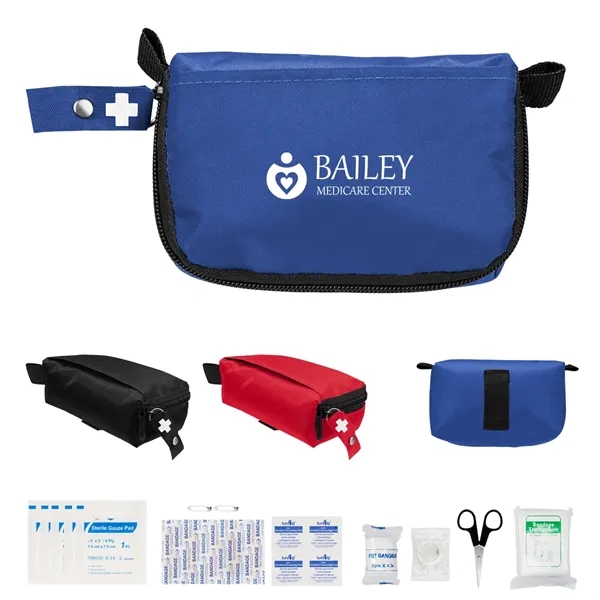 20 piece first aid kit; includes zippered pouch with belt loop.... from ASI 61125 Hit Promotional Products / Hit®