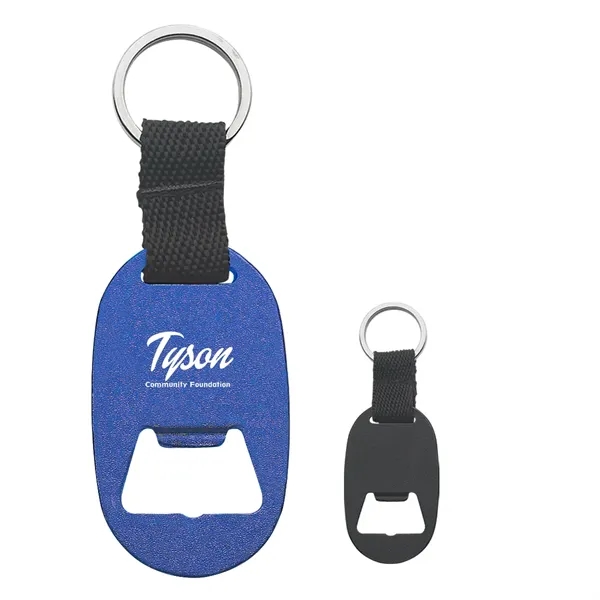Metal Key Tag with Bottle Opener with Strap And Split Ring.... from ASI 61125 Hit Promotional Products / Hit®